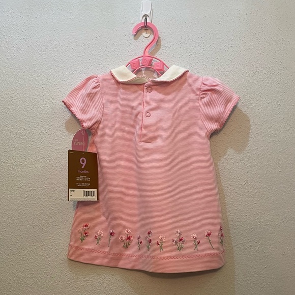 Carter’s Pretty in Pink Girls 9M Pink Dress and Bloomers - Picture 8 of 8